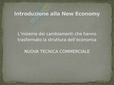 New economy: tesina e collegamenti .